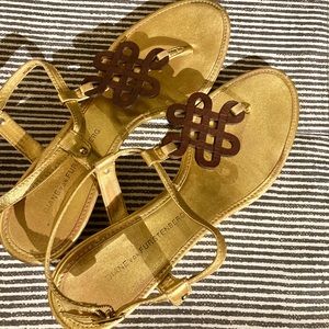 Diane Von Furstenberg Gold Sandals